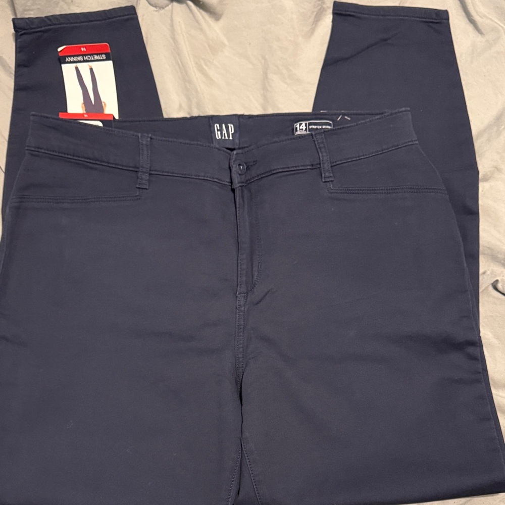 GAP Woman’s Navy Chino Pants - Picture 3 of 4